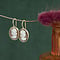 vintage Gold earrings with cameo 14 krt