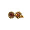 vintage Gold ear studs with citrine 14 krt