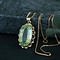 vintage Gold pendant with green spinel 14 krt