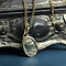 vintage Gouden hanger maria met sluier 18 krt