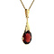 vintage Gold pendant with garnet 14 krt