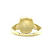 vintage Gouden zegelring met blauwe laagsteen 14 krt