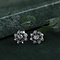 vintage Gold ear studs with rose diamond 14 krt/925