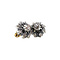 vintage Gold ear studs with rose diamond 14 krt/925