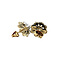vintage Gold ear studs with rose diamond 14 krt/925