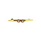 vintage Gold brooch with diamonds 14 krt