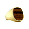 vintage Seal ring with tiger eye 8 krt