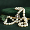 vintage Pearl necklace with white gold clasp with ruby 43.5 cm 14 krt