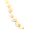 vintage Pearl necklace with white gold clasp with ruby 43.5 cm 14 krt