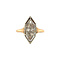 vintage Bicolour ring with diamond 12 krt