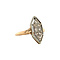 vintage Bicolour ring with diamond 12 krt