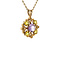 vintage Entourage pendant with amethyst and yellow sapphire 9 krt