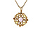 vintage Entourage pendant with amethyst and yellow sapphire 9 krt