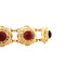 vintage Gouden armband met granaat 17.5 cm 14 krt