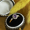 vintage Entourage ring with amethyst and diamond 9 krt