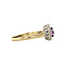 vintage Entourage ring with amethyst and diamond 9 krt