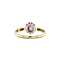 vintage Entourage ring with amethyst and diamond 9 krt