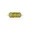 vintage Ring with quartz and diamond 9 krt