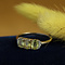 vintage Ring met quartz en diamant 9 krt