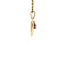 vintage Gouden hanger hart met robijn en diamant 14 krt