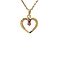 vintage Gouden hanger hart met robijn en diamant 14 krt