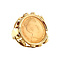 vintage Gold ring with coin 14 krt