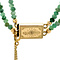 vintage Emerald necklace with gold clasp 40 cm 14 krt