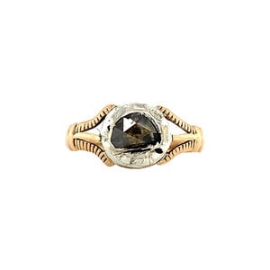 Gold ring with rose diamond 18 krt/835