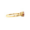 vintage Gouden slagring met robijn en diamant 14 krt
