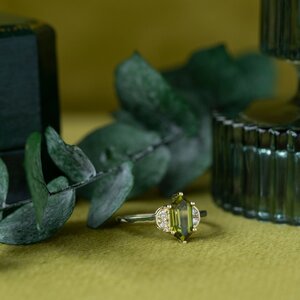 Brigitte ring 14 krt - Lime