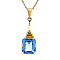 vintage Gold pendant with blue spinel 14 krt