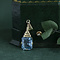 vintage Gold pendant with blue spinel 14 krt