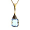 vintage Gold pendant with blue spinel 14 krt