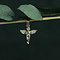 vintage Gouden hanger engel met zirkonia 14 krt