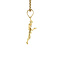 vintage Gold pendant angel with zirconia 14 krt