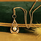 vintage Gold pendant with pearl 14 krt