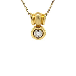 Gold pendant with diamond 14 krt