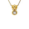 vintage Gold pendant with diamond 14 krt