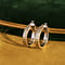 vintage Bicolour gold earrings 14 krt