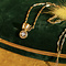 vintage Gold length necklace fantasy 50 cm 14 krt