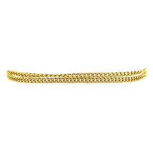 Gouden armband dubbele gourmet 17.5 cm 14 krt