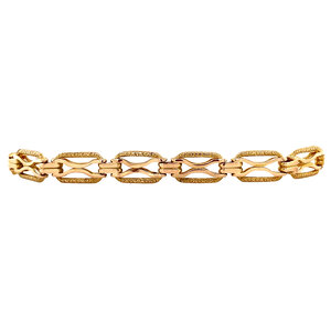 Gold bracelet fantasy 19 cm 14 krt