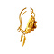 vintage Gouden oorhangers filigraan met parel 14 krt