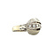 vintage White gold ring with diamonds 14 krt