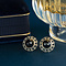 vintage Gouden oorstekers met granaat 14 krt