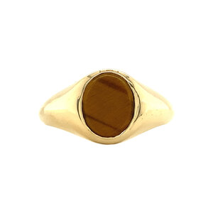 Twiggy ring xs 14 krt- Tiger Eye