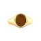 vintage Twiggy ring xs 14 kt - Tiger Eye