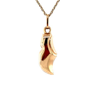 Gold pendant clog 14 krt
