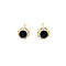vintage Gold earrings with garnet 14 krt
