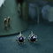 vintage Gold earrings with garnet 14 krt